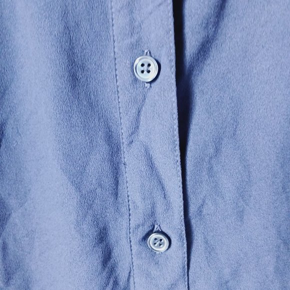 Merona navy blue, long sleeve, button down collared shirt. - Picture 5 of 8